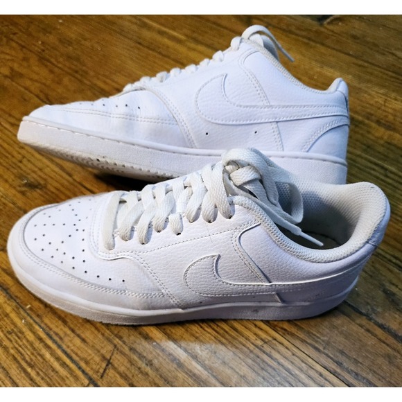 Nike Court Vision Low‎ Triple White CD5434-100 Mens Size 8.5 Sneakers Shoes
